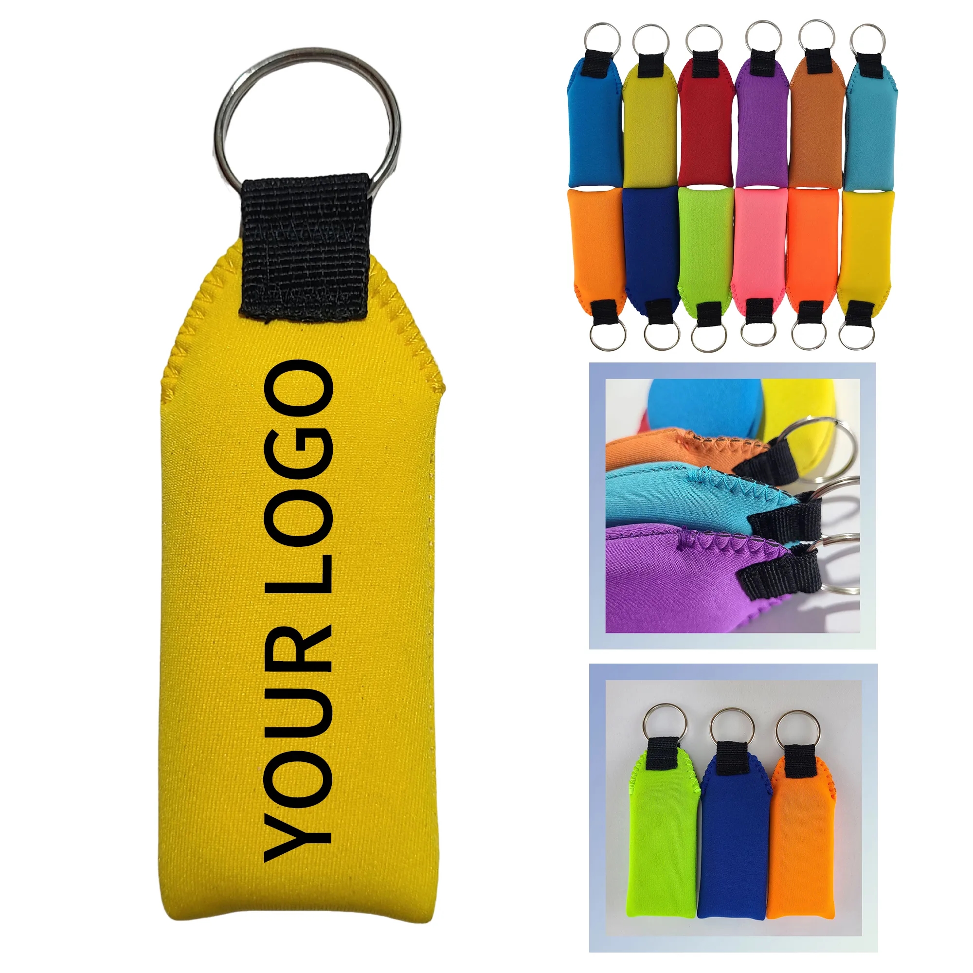 Floating Neoprene Keychain 4x1.8 Inch Buoyant Design 1