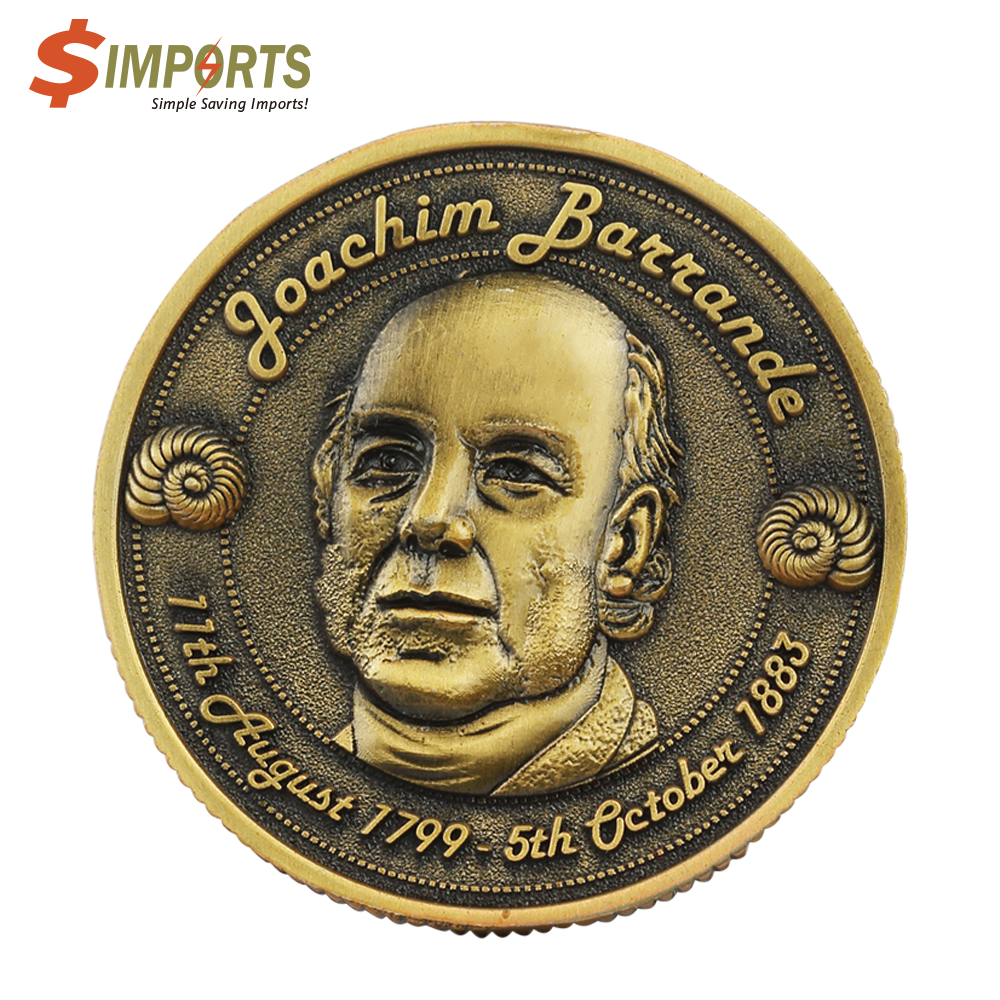 Zinc Alloy Made Plating Coins Simports