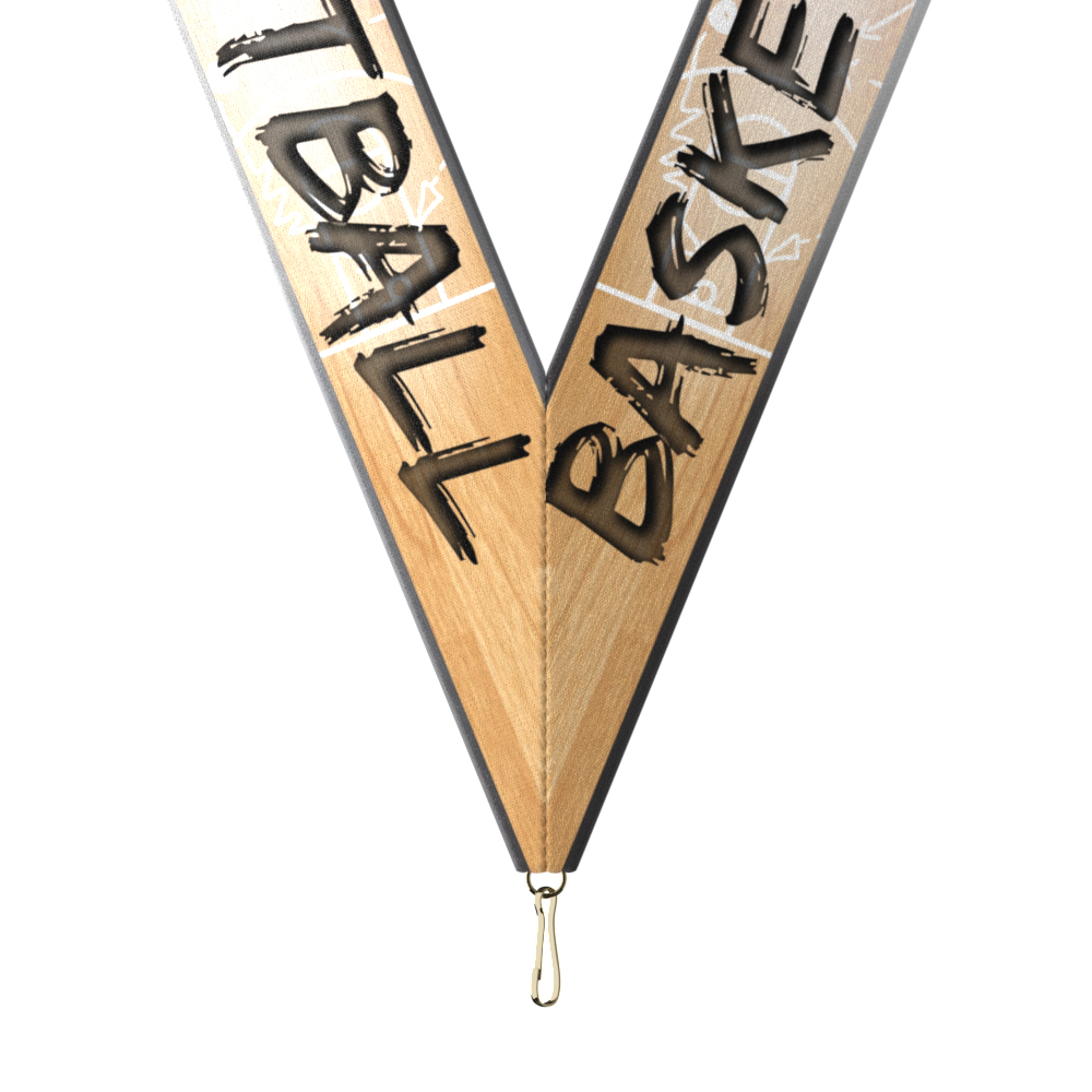 1-1/2" x 34" Sublimated Basketball Neckband w/ Quick Clip