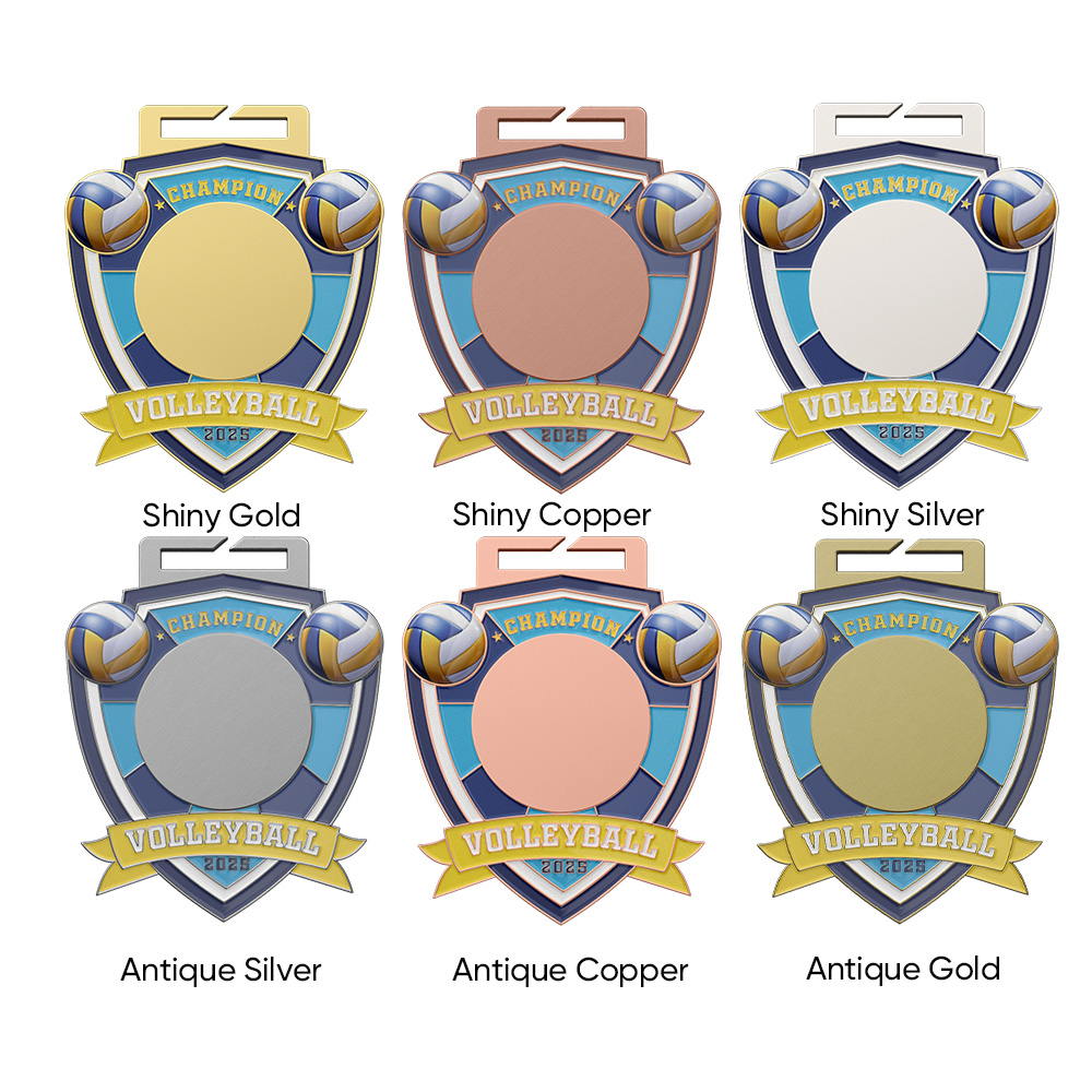 3.5" UV Printed Volleyball Medals 13