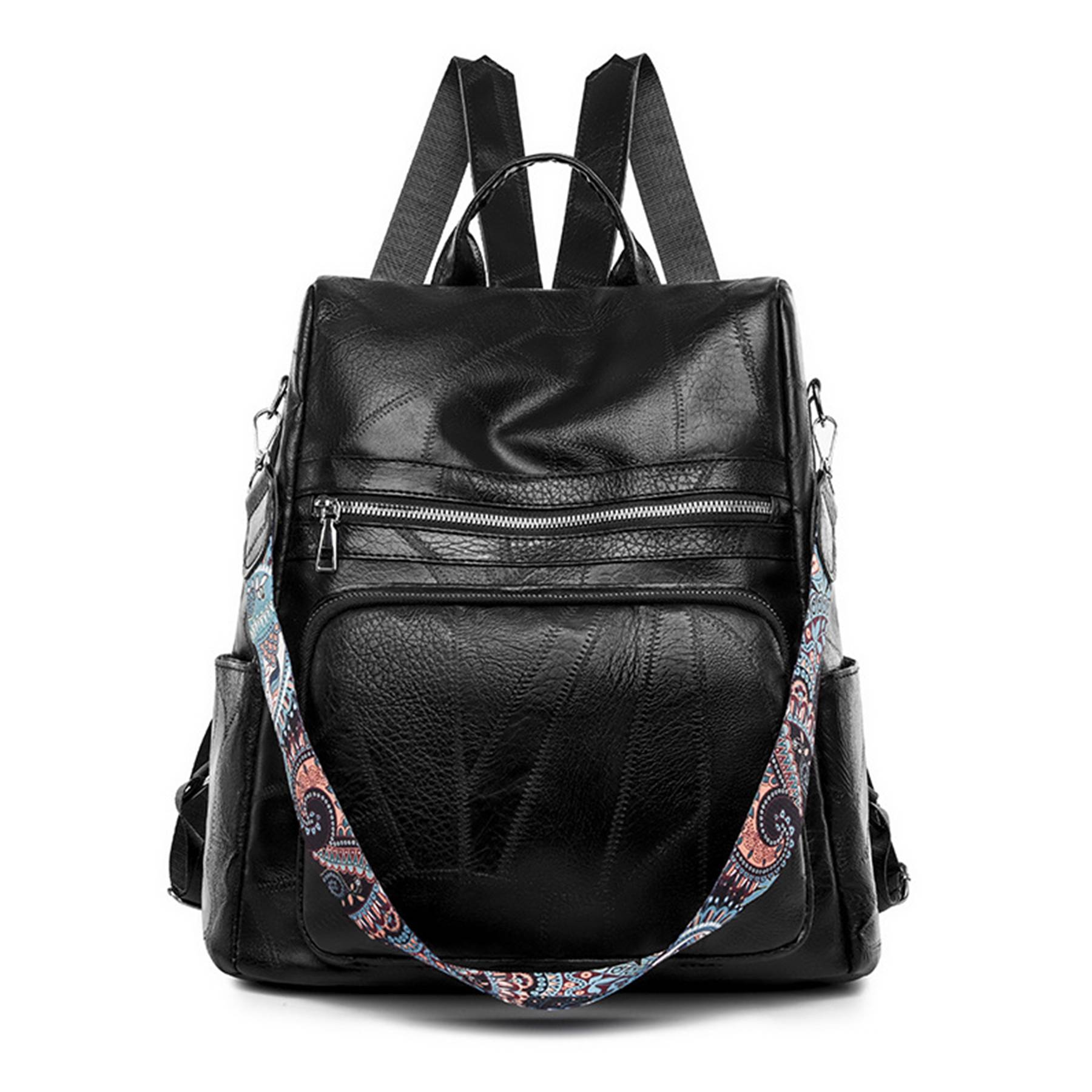 Polyurethane Women Waterproof Purse Travel Backpack 3