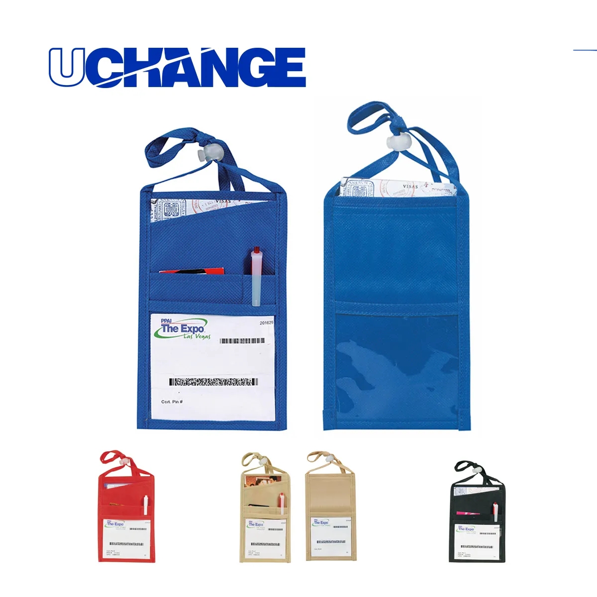 80GSM Non Woven Neck Wallet With Badge Window 6