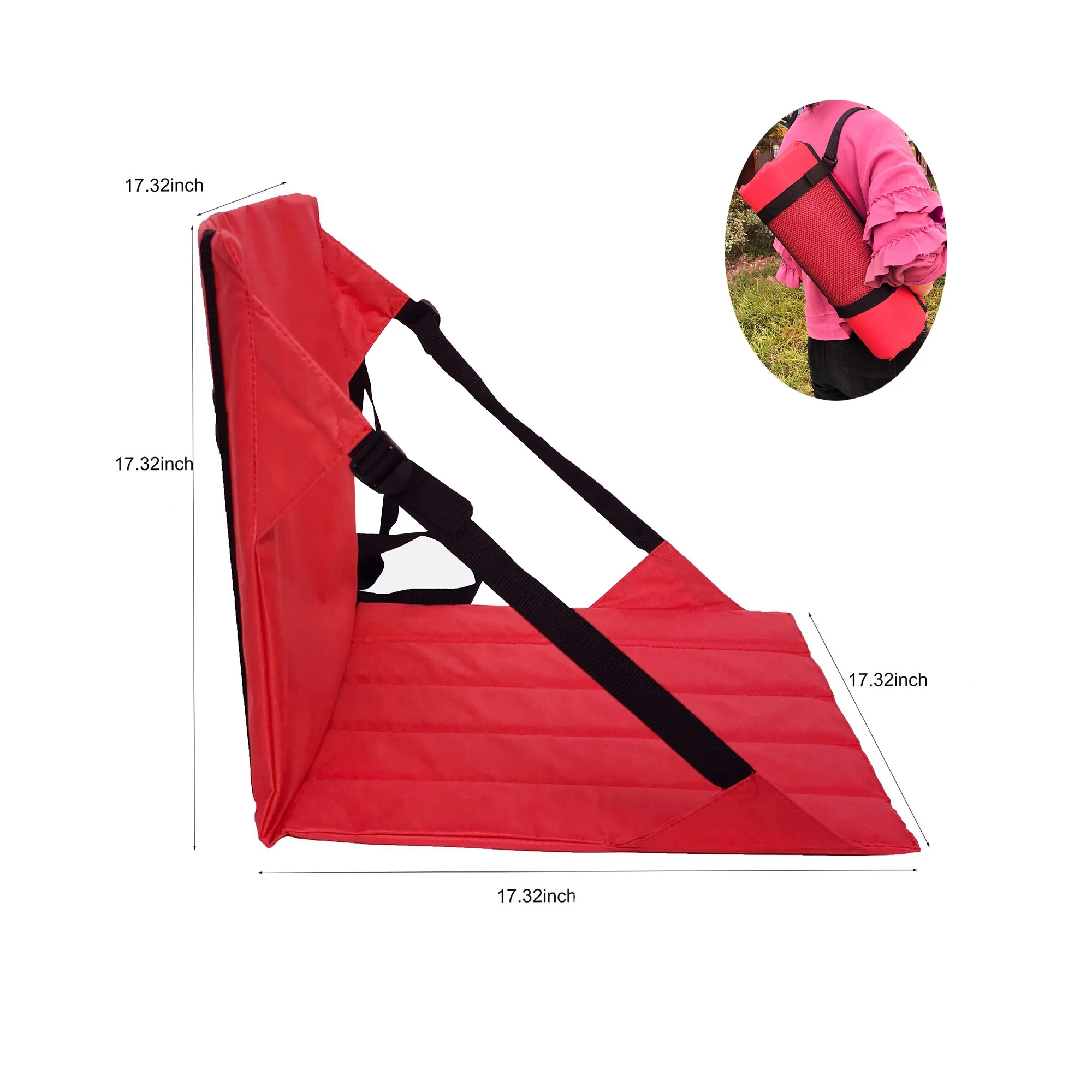 Portable foldable stadium seat cushion 3
