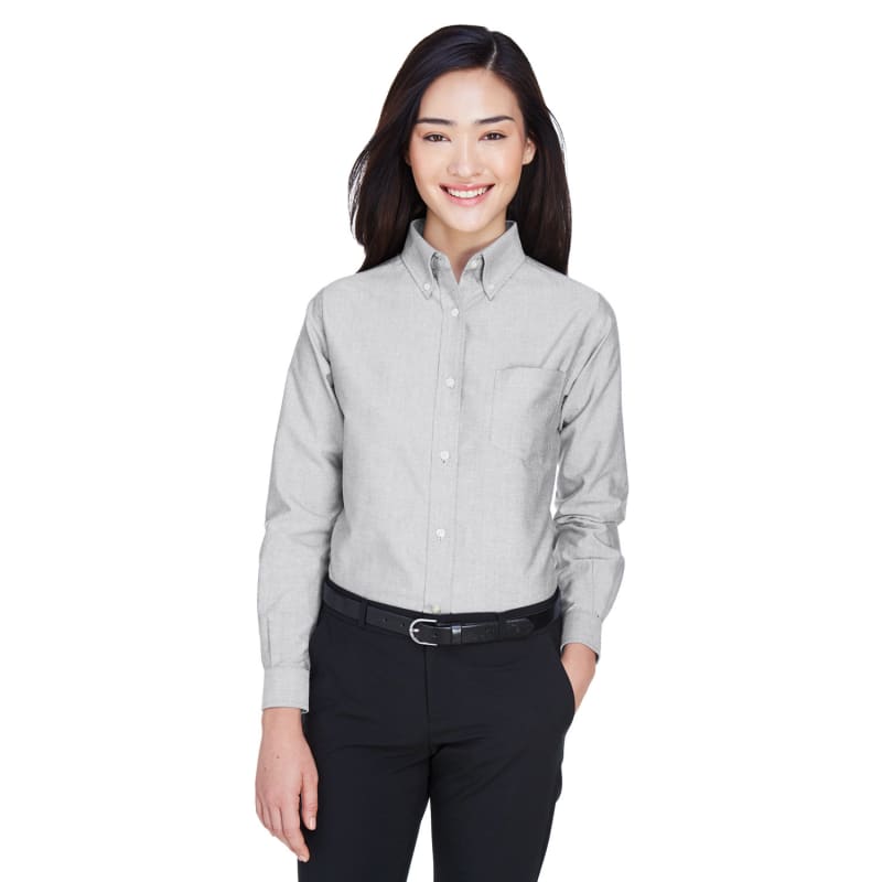 UltraClub Ladies' Classic Wrinkle-Resistant Long-Sleeve Oxford 5