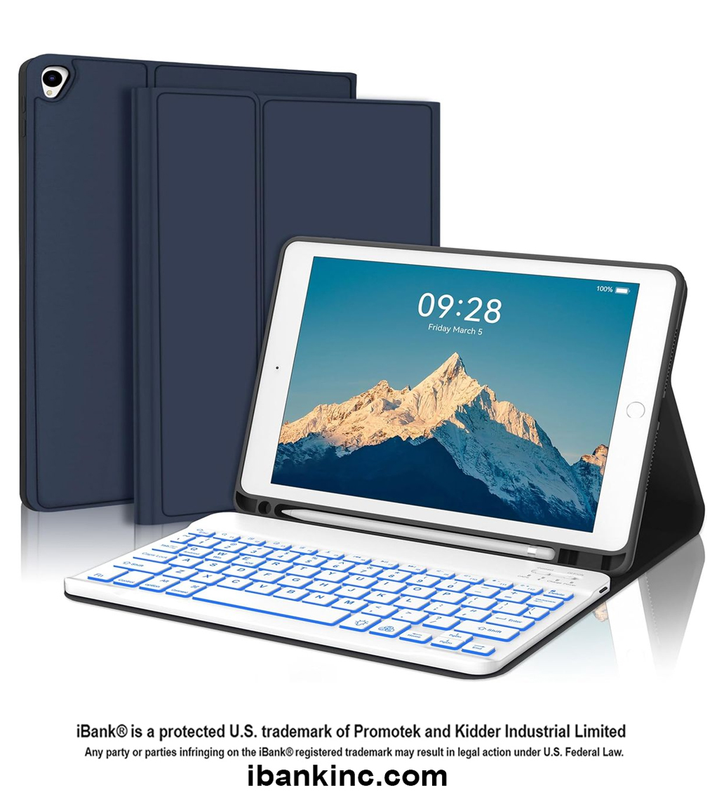 iBank® Detachable Bluetooth Slim Wireless Keyboard and Soft Back Cover Tablet Case 3