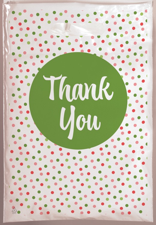 Christmas Scatter Design 1 Plastic Bag (9" x 13") 2