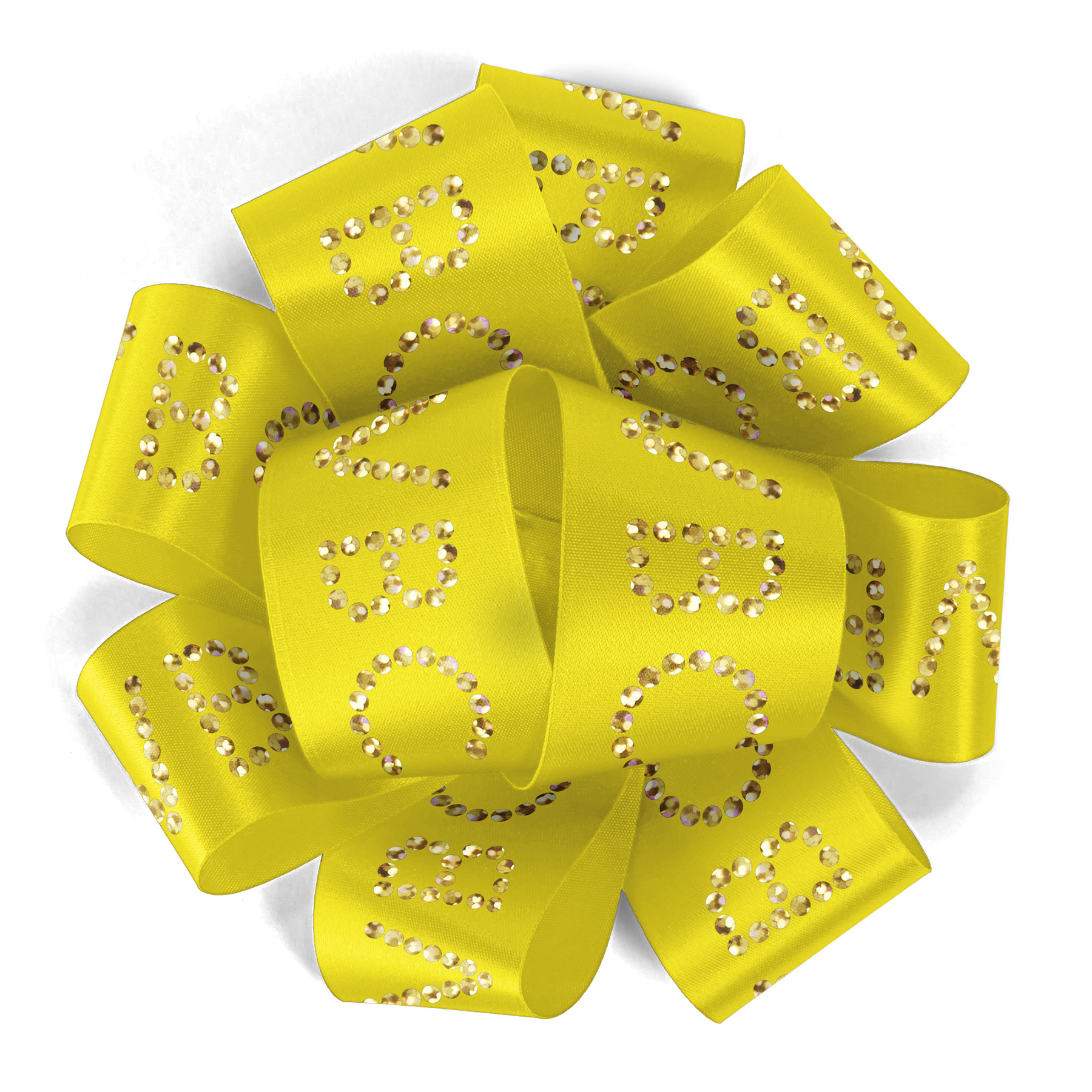 1½" Badge Satin Bow - Sparkle 6