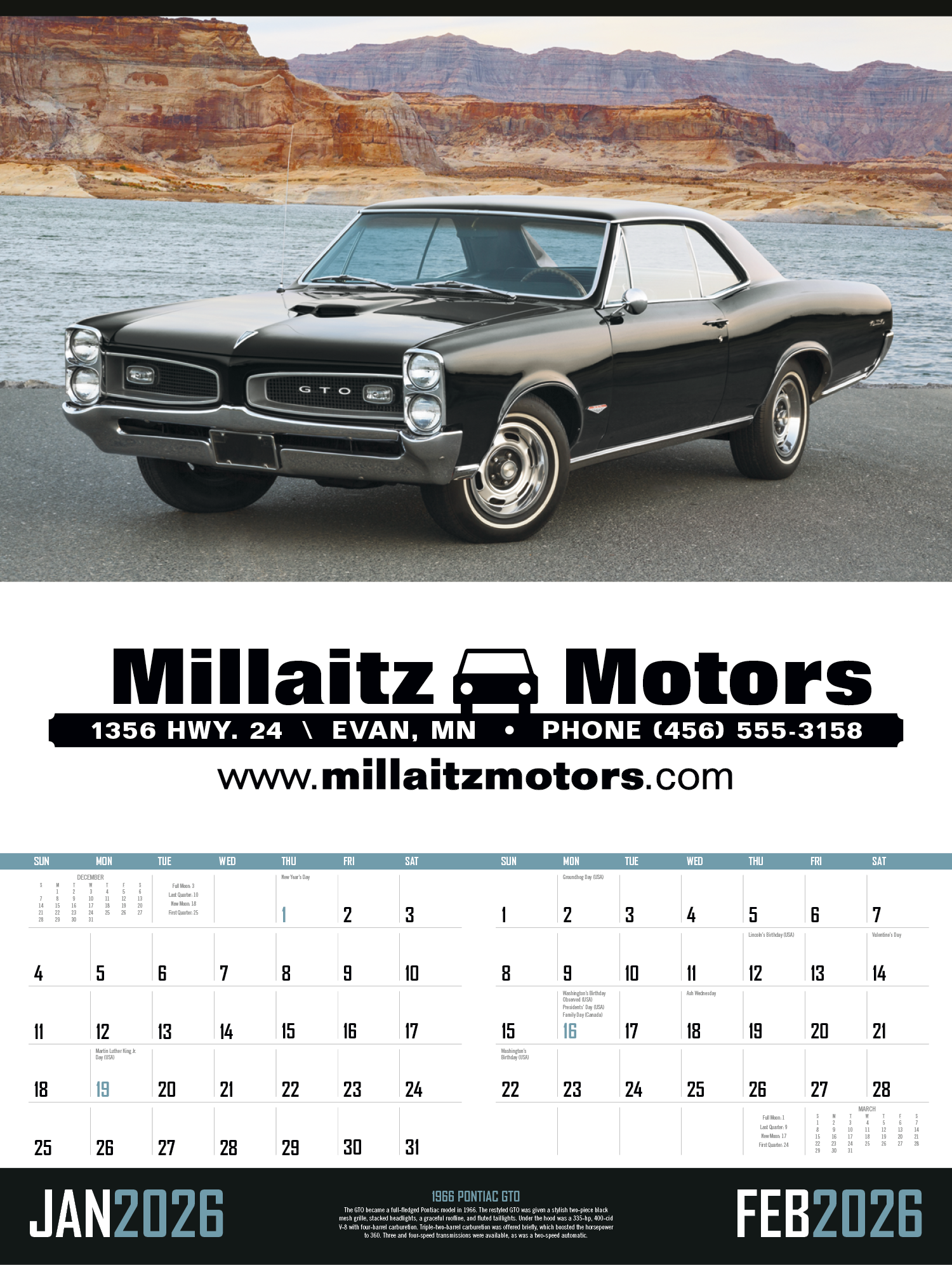 Triumph® Calendars Muscle Cars Calendar 3