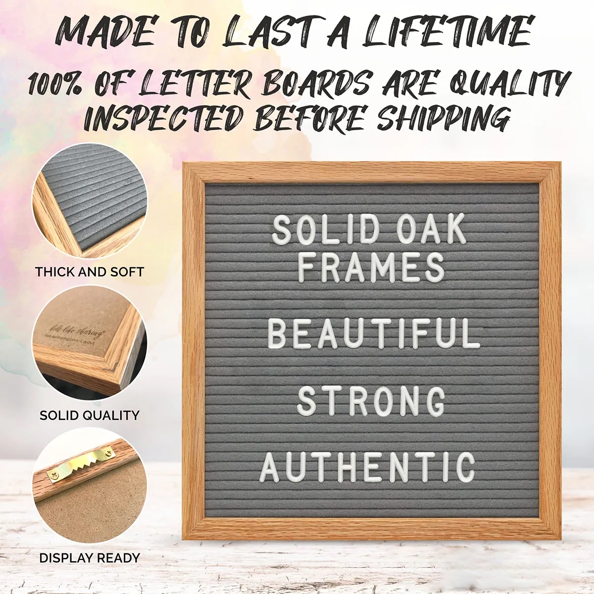 Wood Frame With Felt Letter Board 3