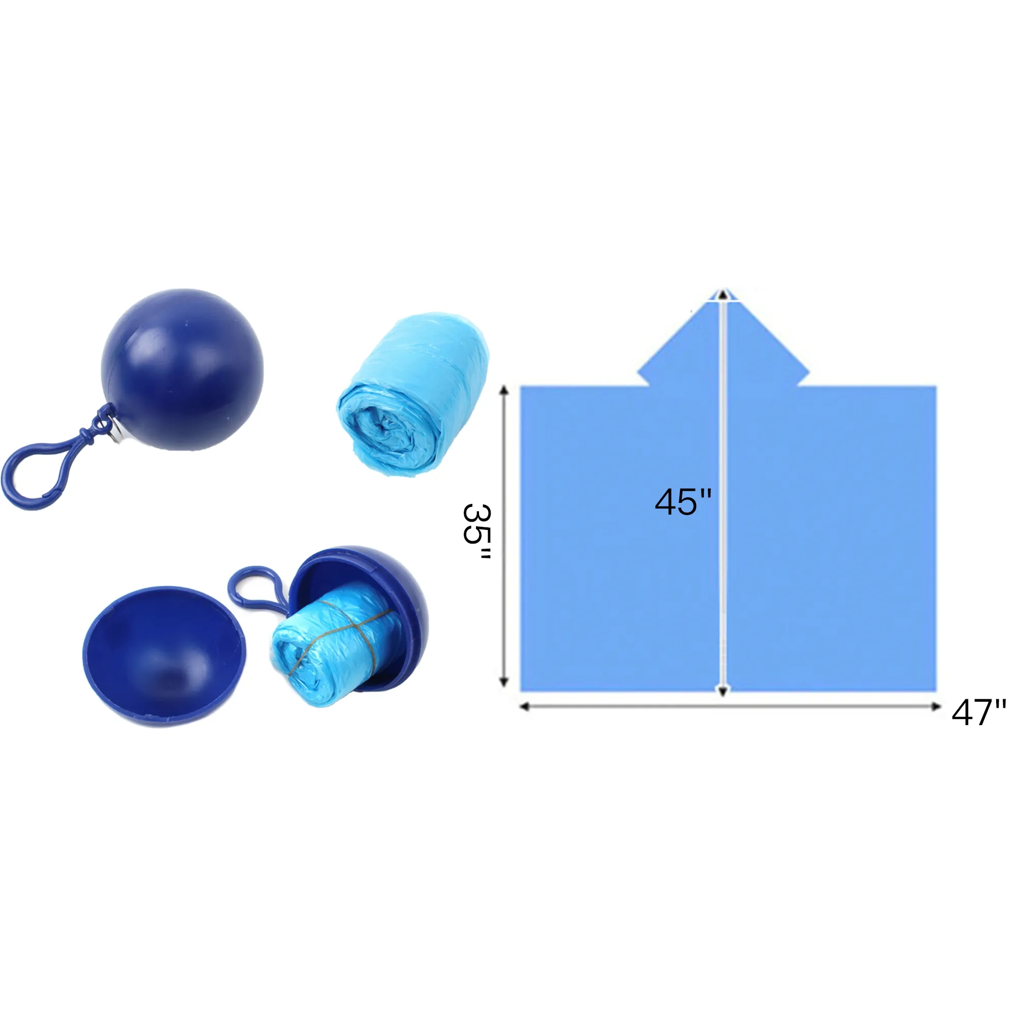 Disposable Raincoat With Ball 2