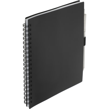 FSC® Recycled 5.5” x 7” Spiral Notebook w/ RPET Pe 24