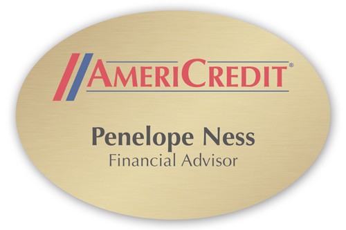 Laminated Personalized Name Badge (2"x3") Oval