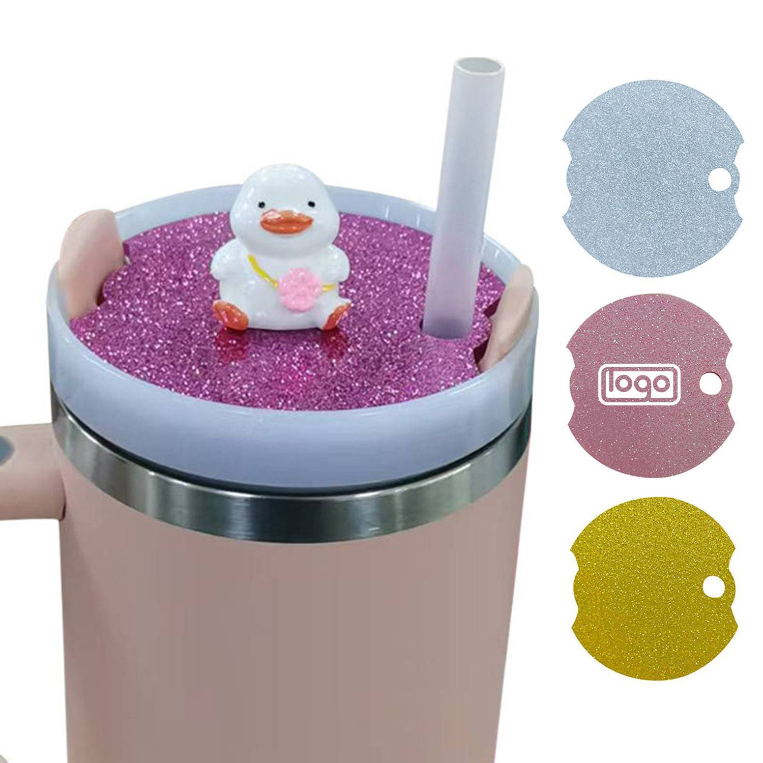Custom Acrylic Glitter Drink Tags 2