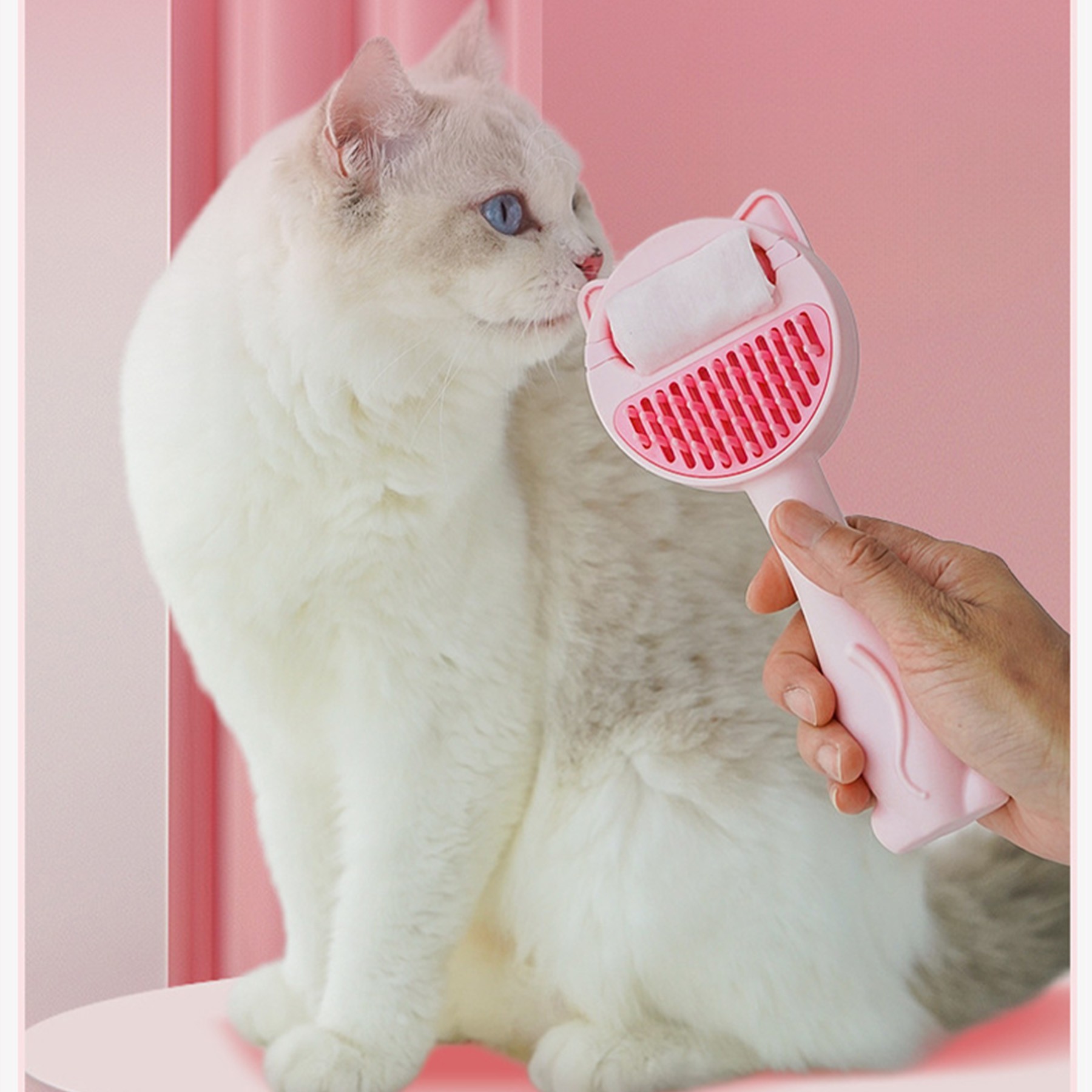 Pet Grooming Brush With Water Tank 4