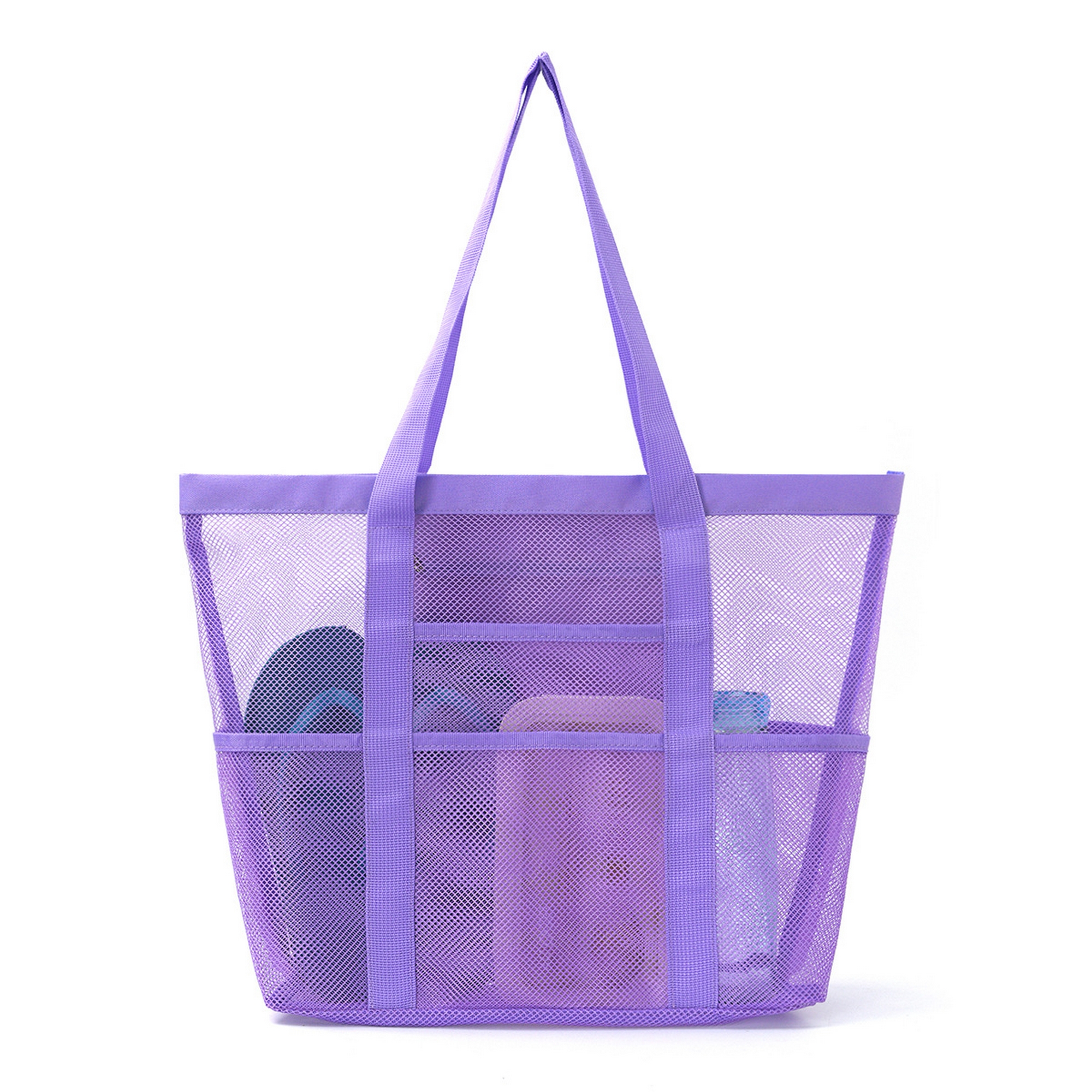 Large Capacity Travel Beach Mesh Shoulder Tote Bag 10