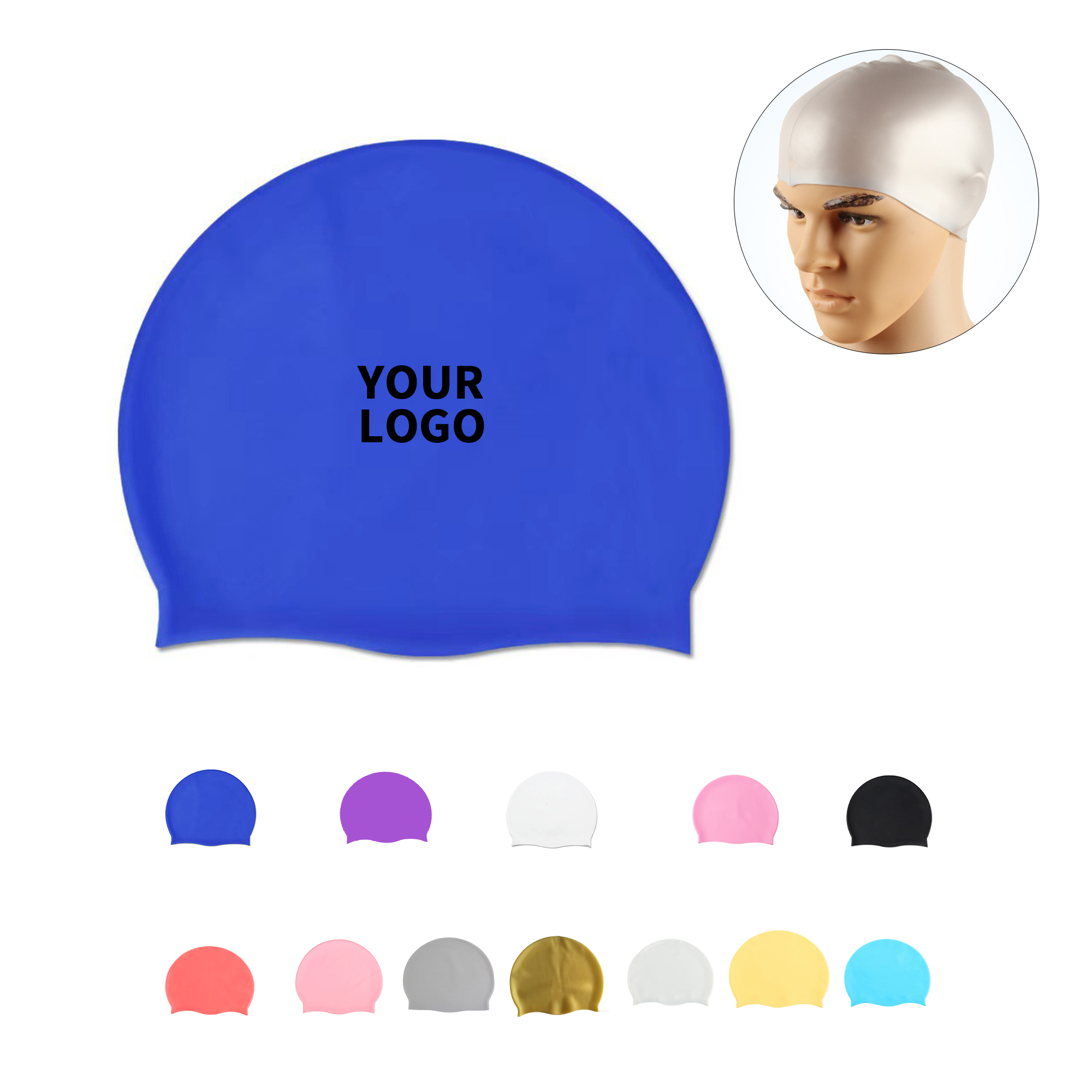 Silicone Swimming Cap For Long Hair Leak Resistant Fit 4