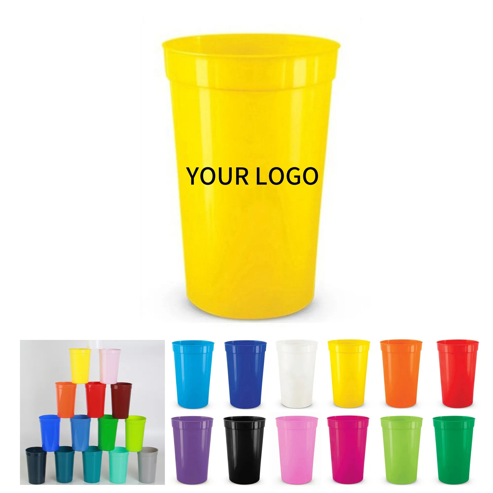 Plastic Stadium Cup 16oz Reusable 1