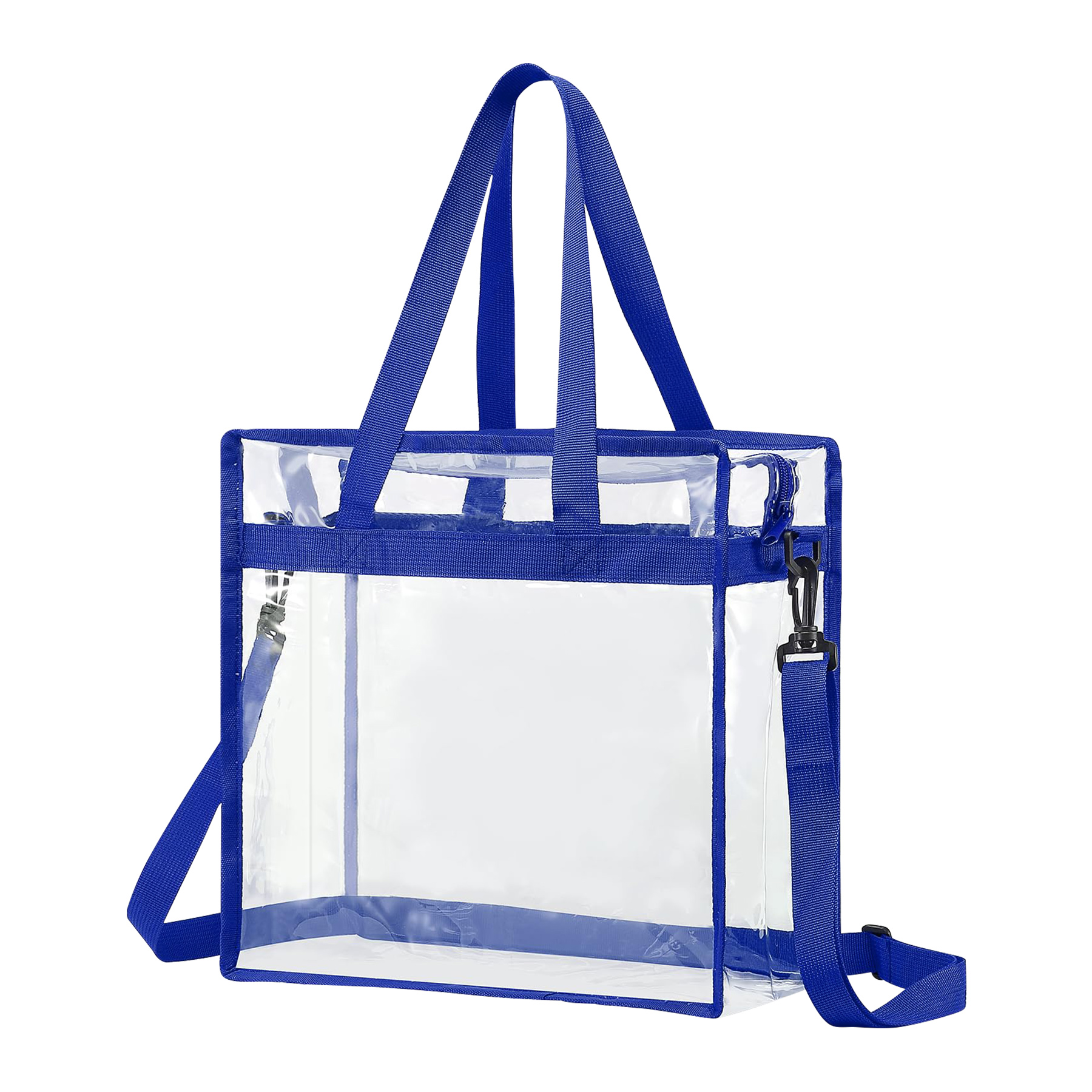 Square Clear PVC Zipper Shopping Tote Bag 5
