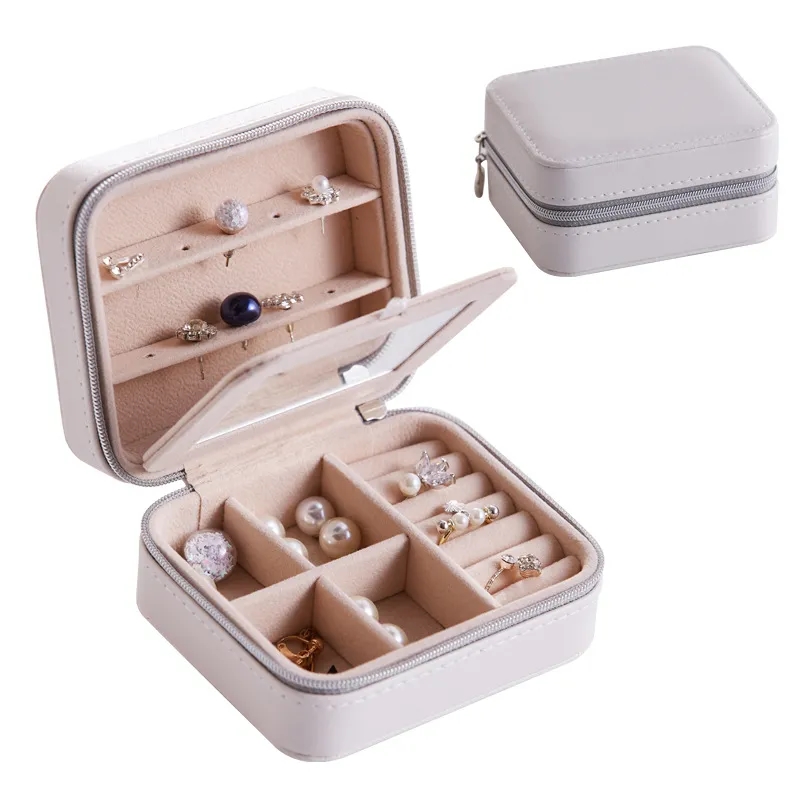 Travel Jewelry Case with Mirror for Women 5