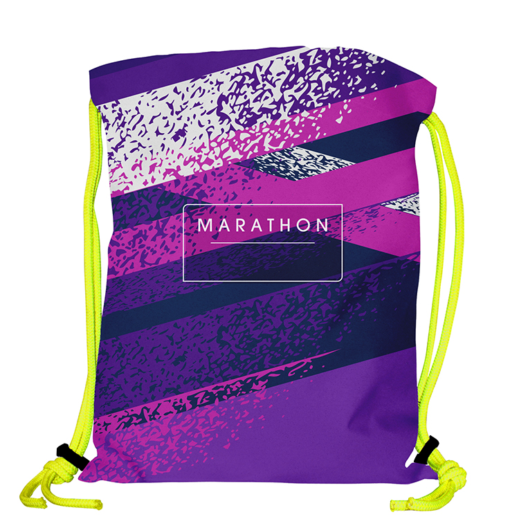 Super Drawstring Pack (Two side Imprint)-Neon Yellow Heavy Rope 4