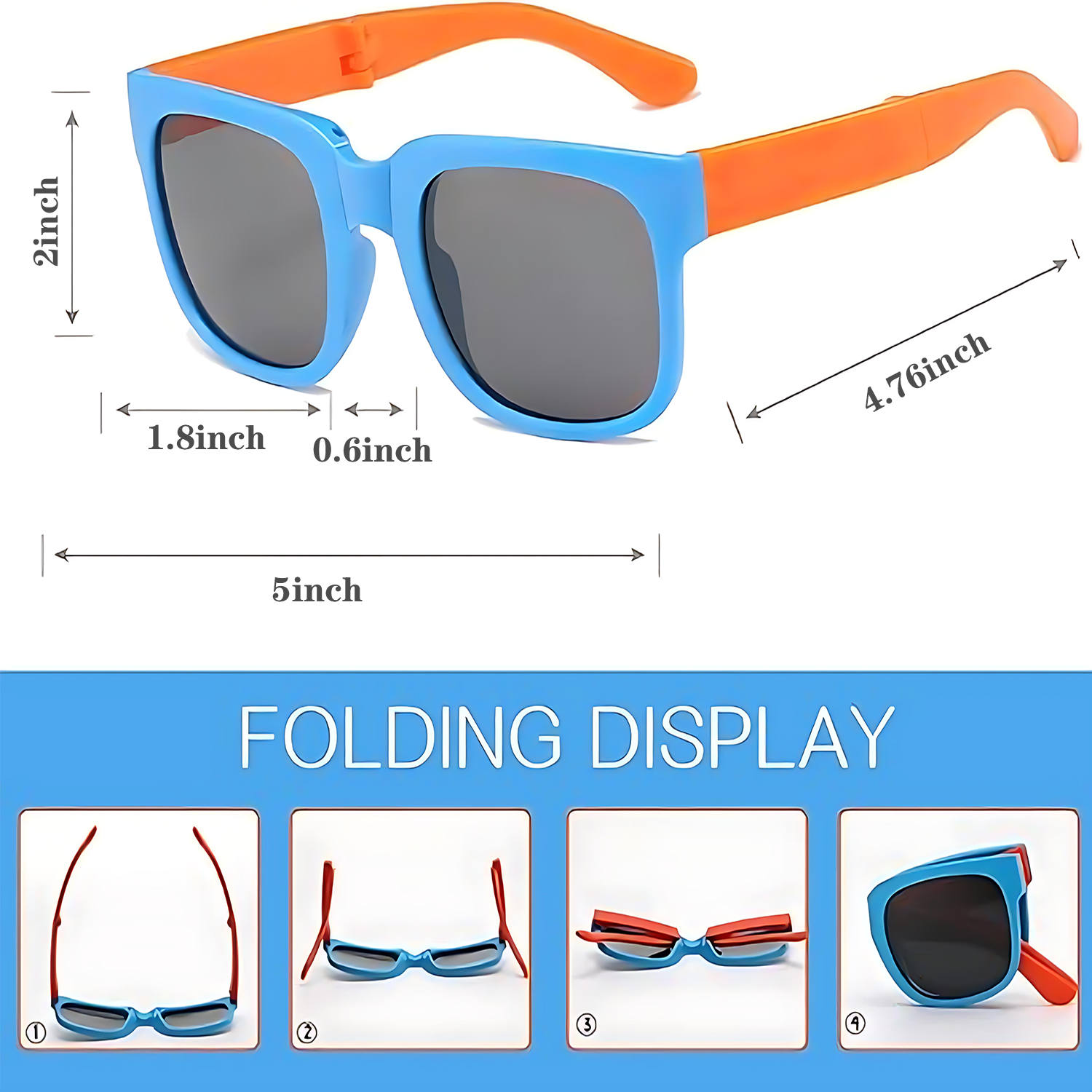 Foldable Lightweight Children's Sunglasses 7