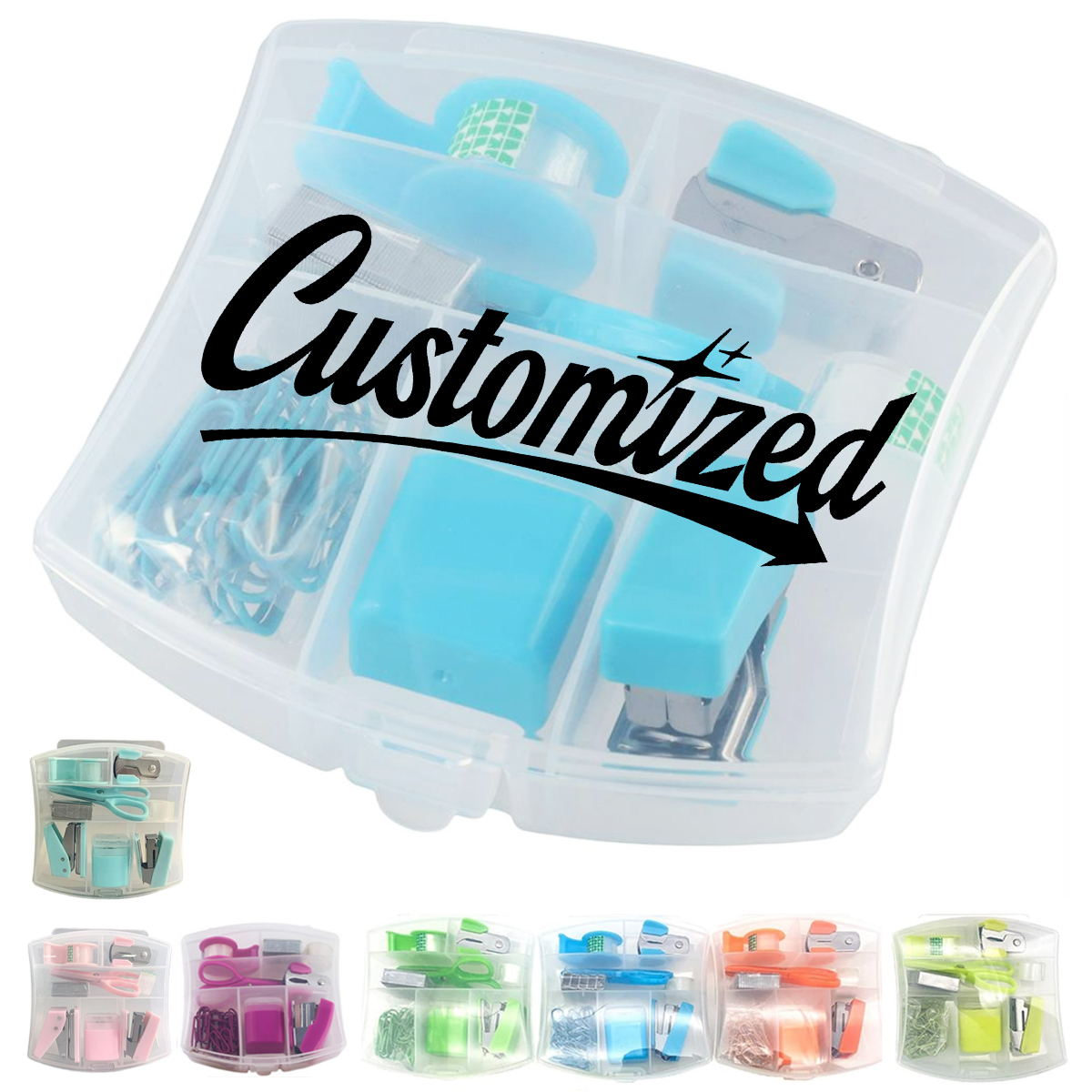 Mini Office Stationery Set W/ Stapler Accessories in Case 7