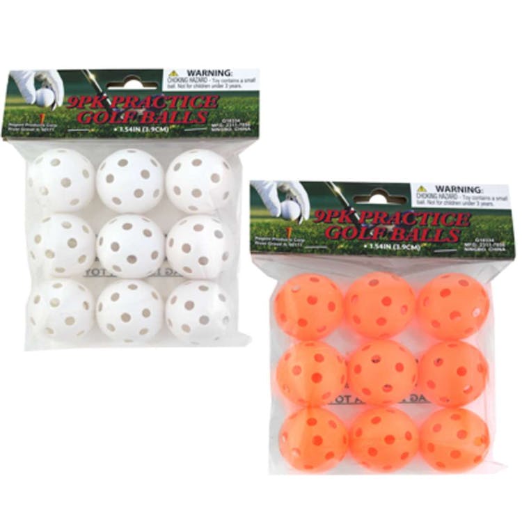 Practice Wiffle Golf Balls - Orange & White