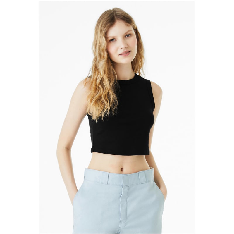 Bella + Canvas Ladies' Micro Rib Muscle Crop Tank 5