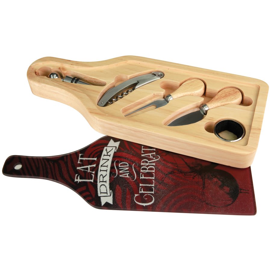 13 1/2" X 5 1/2" Wine And Cheese 6-Piece Set 2