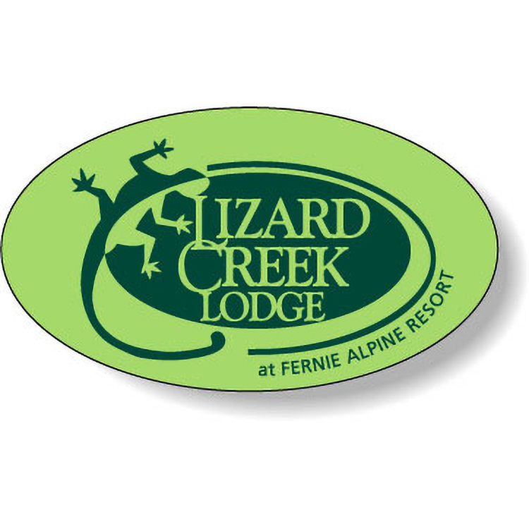 Fluorescent Green Flexo-Printed Stock Oval Roll Label (1"x1.75")