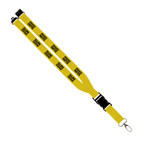 Maverick 1" Polyester Lanyard w/ Slide Buckle Release, Silver Metal Oval & Convenience Release 7
