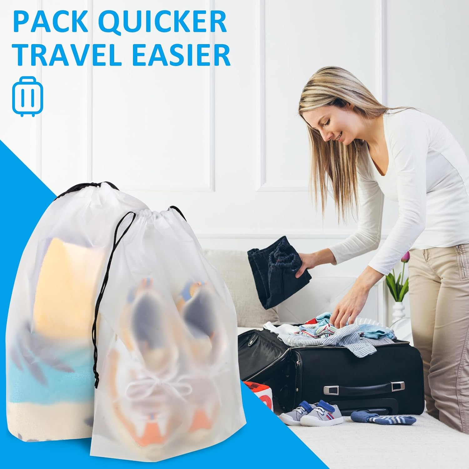 Waterproof Dustproof Portable Travel Shoe Storage Bag 4