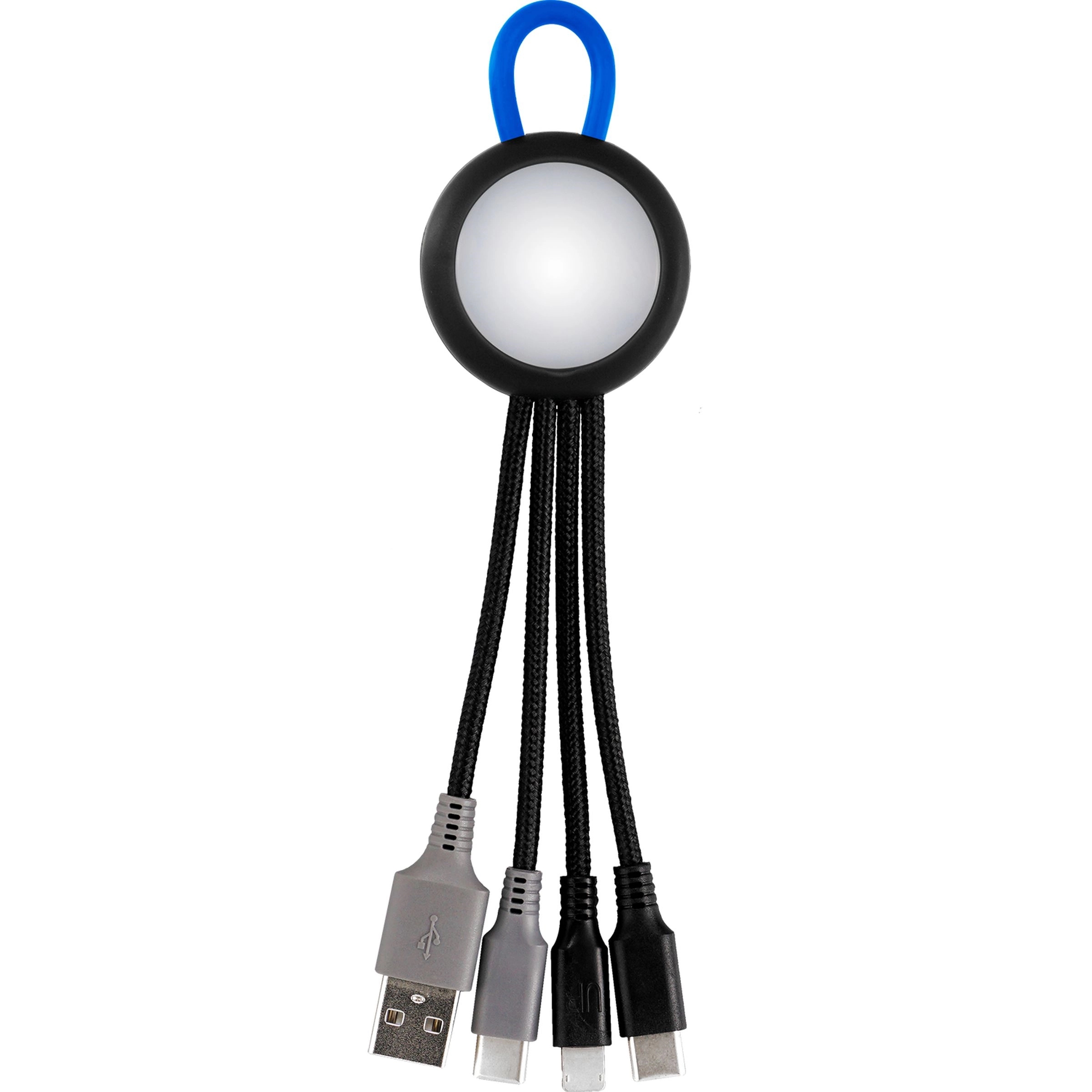 Clearview Light Up Loop Dual Input 3-in-1 Charging Cable 22