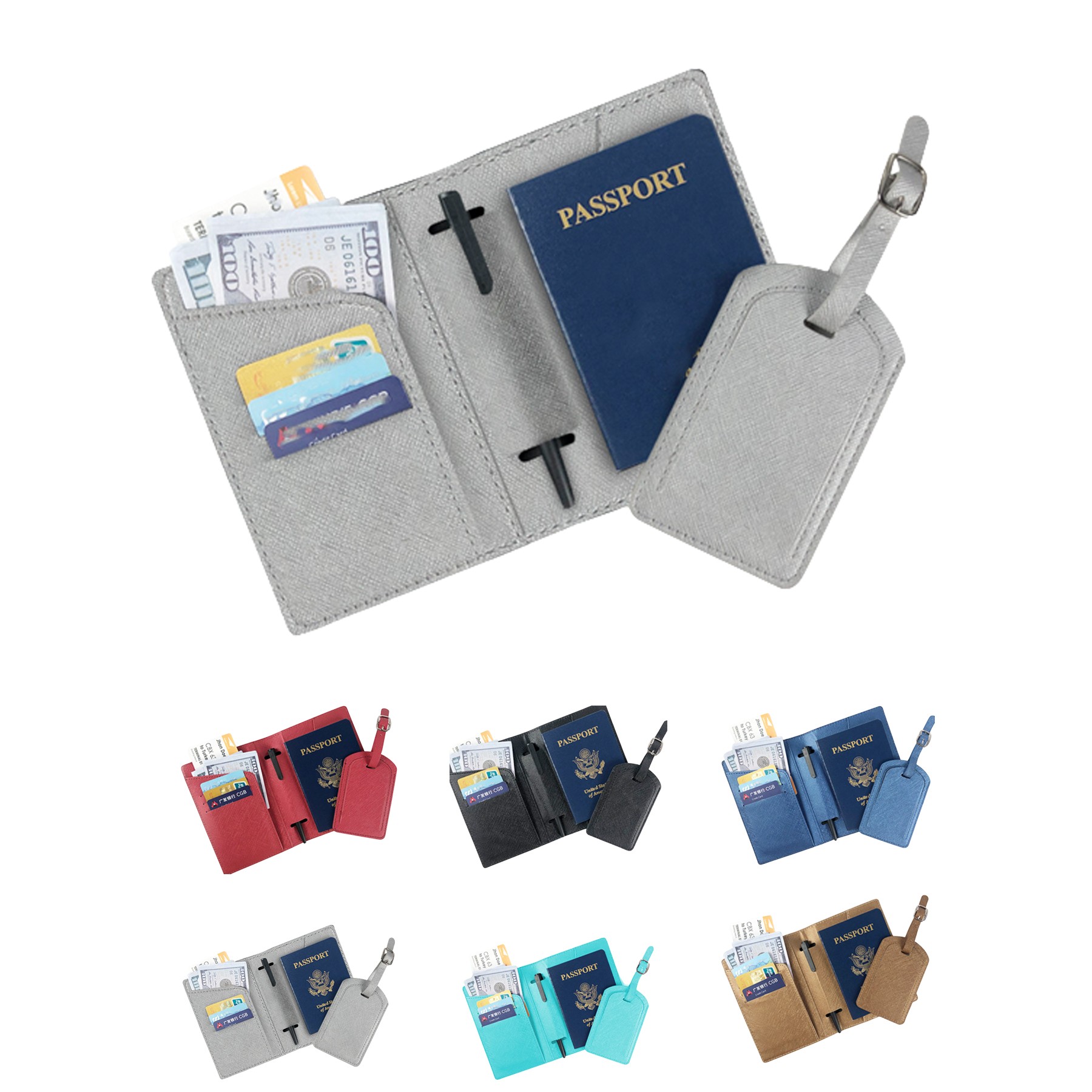 Luggage Tag And Passport Holder Set 2