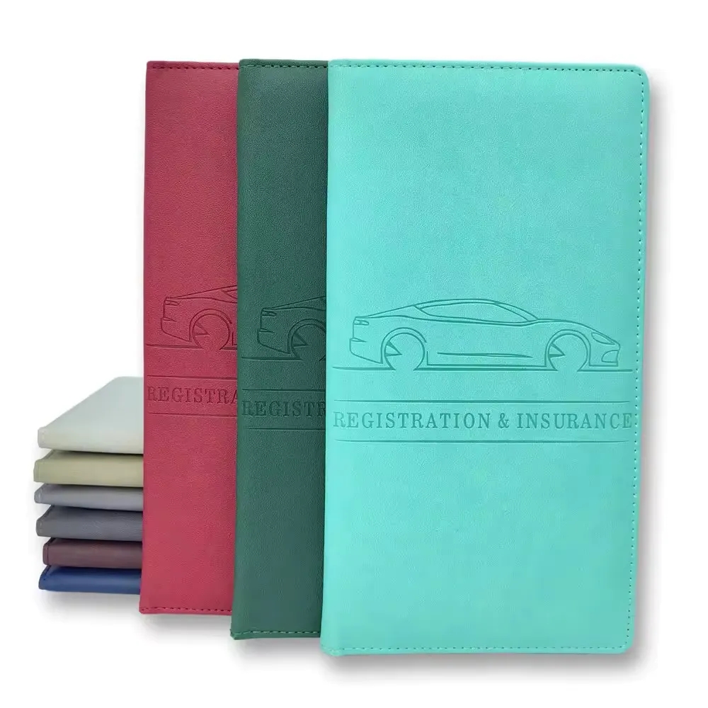 Leather Car Registration And Insurance Holder 5