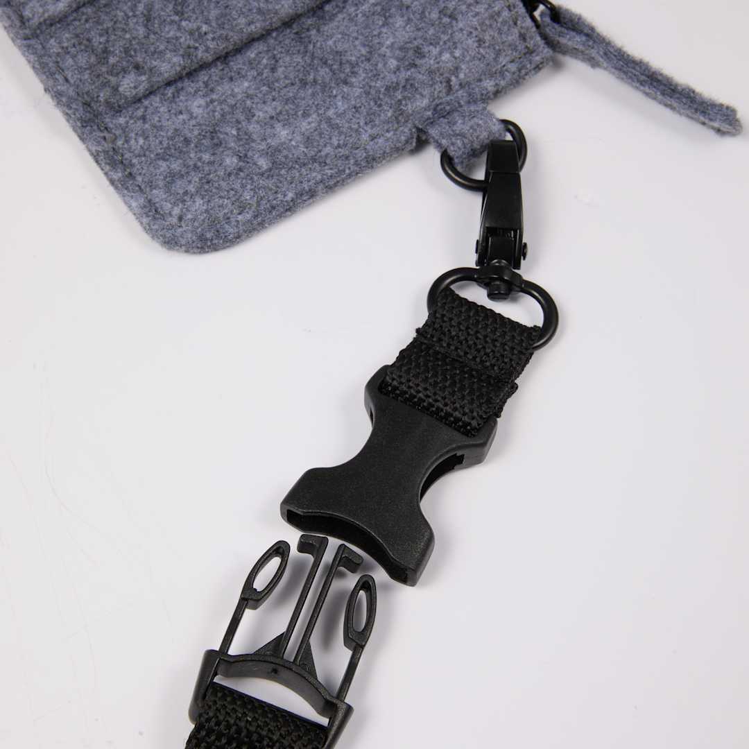 THE GOODS™ Recycled Felt Lanyard Wallet 26