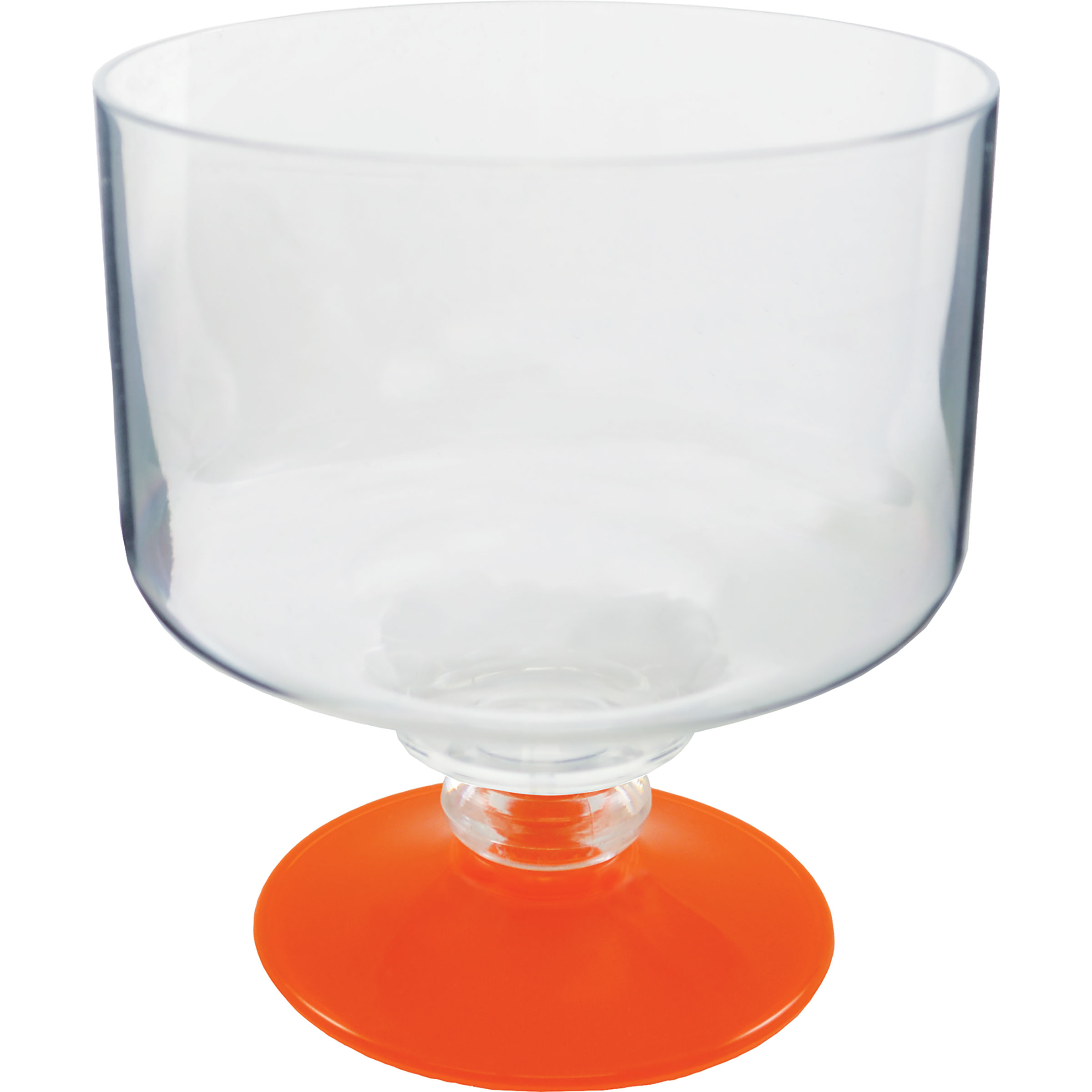 18oz Short Stem Plastic Margarita Glass with Your Choice of Base Color