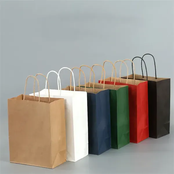 8.26"x4.33"x10.62" - - Brown Kraft Paper Bags 2