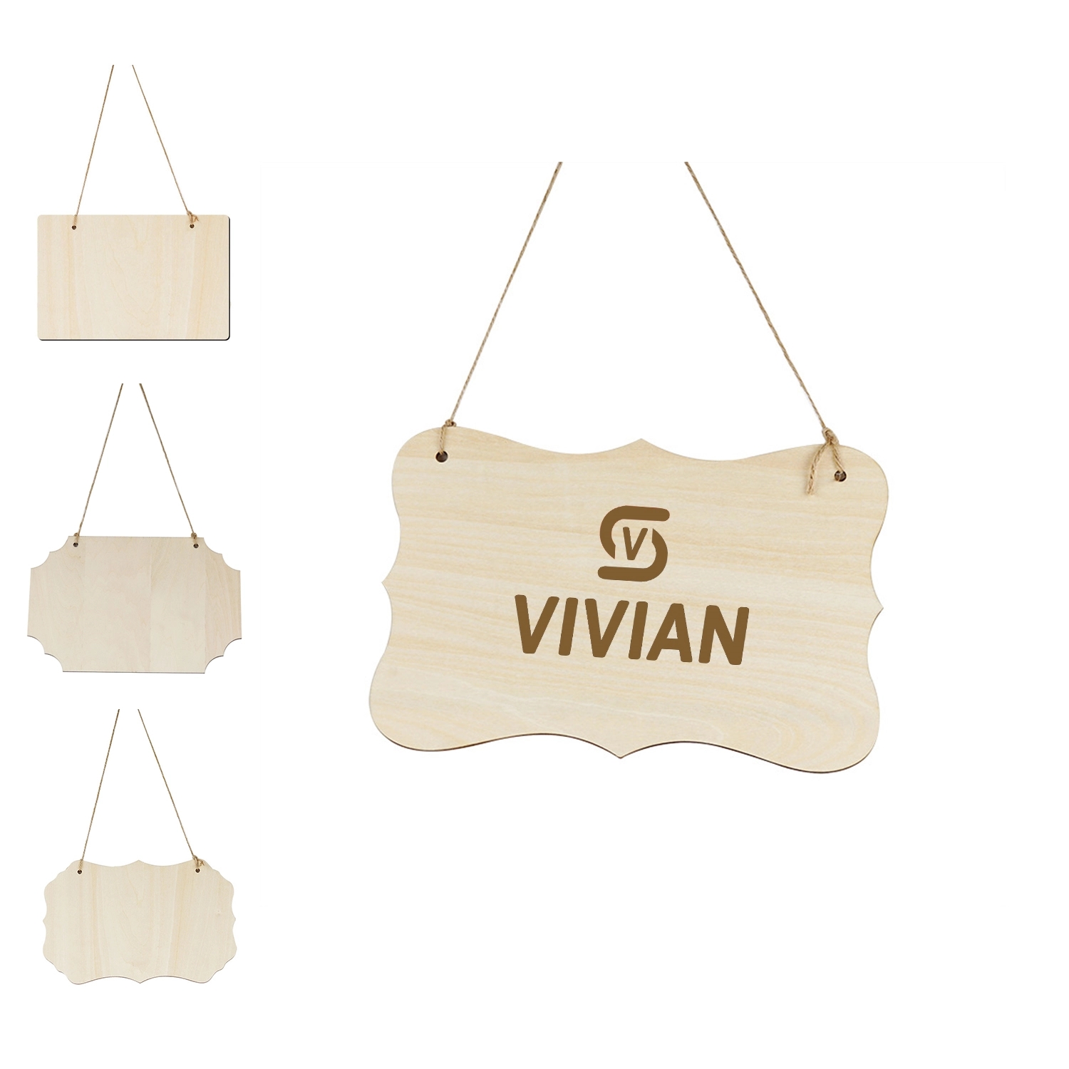 Customizable Wooden Hanging Sign 2
