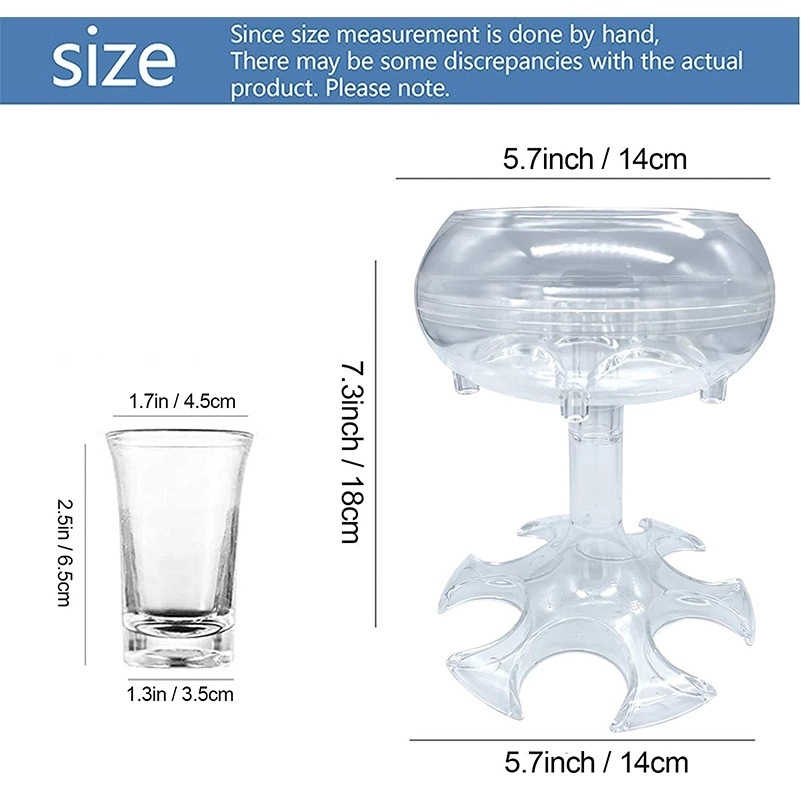 6 Shots Glass Dispenser And Holders 9