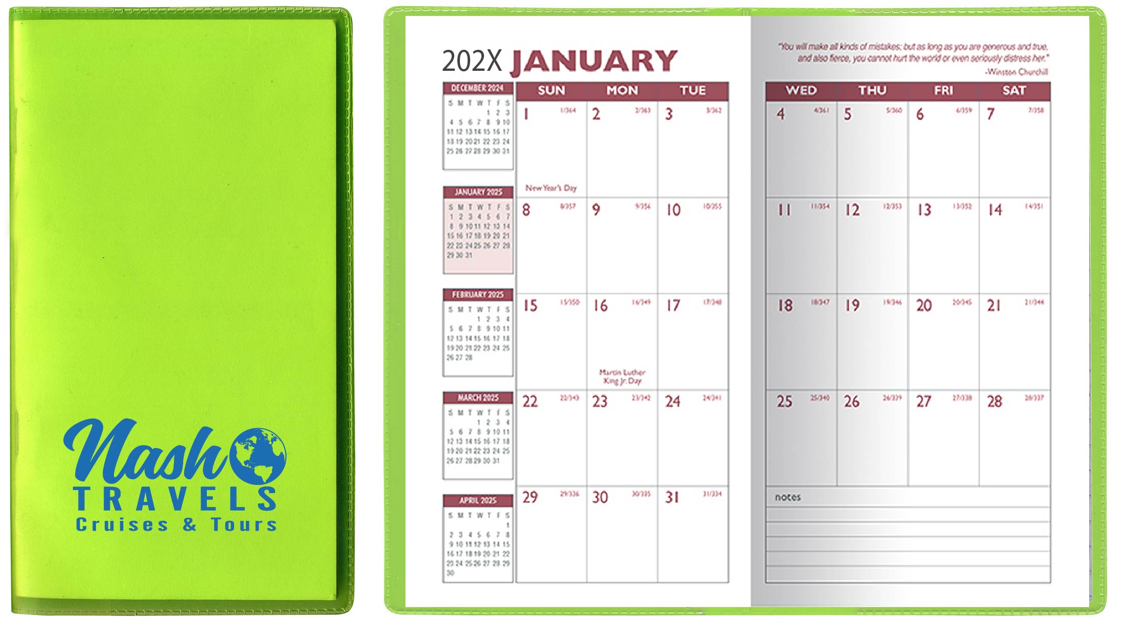 Translucent Vinyl Monthly Pocket Planner 3