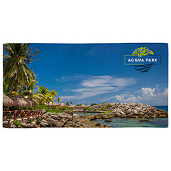 Seaside Full-Color 30" x 60" Waffle Microfiber Beach Towel 2