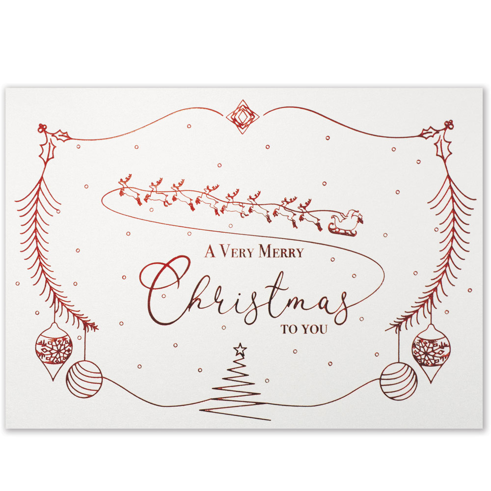 Premium Sleigh Ride Holiday Greeting Card 3