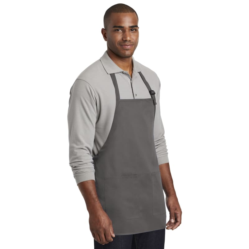 Port Authority Medium-Length Two-Pocket Bib Apron. 6
