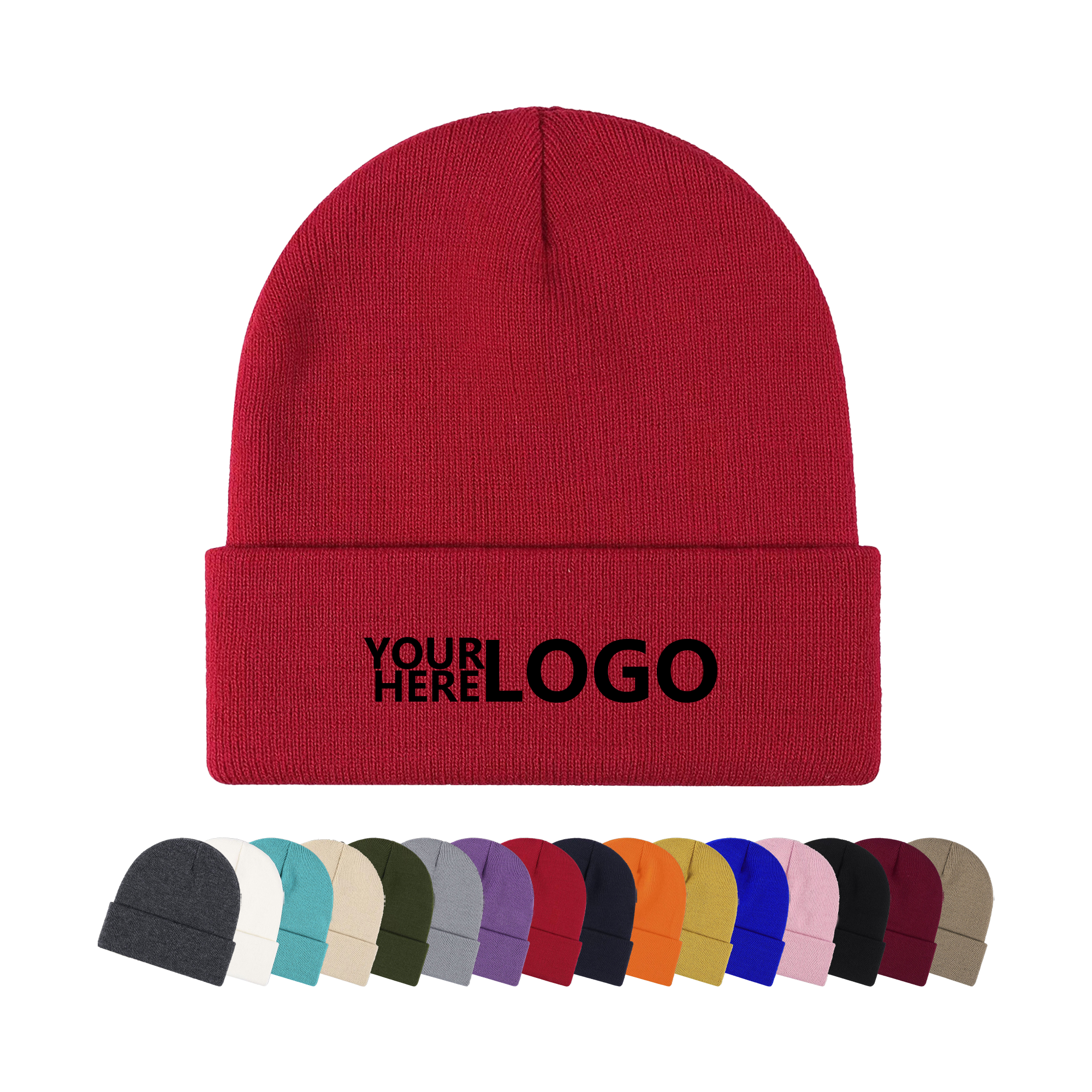 Embroidered Acrylic Knit Cap 2