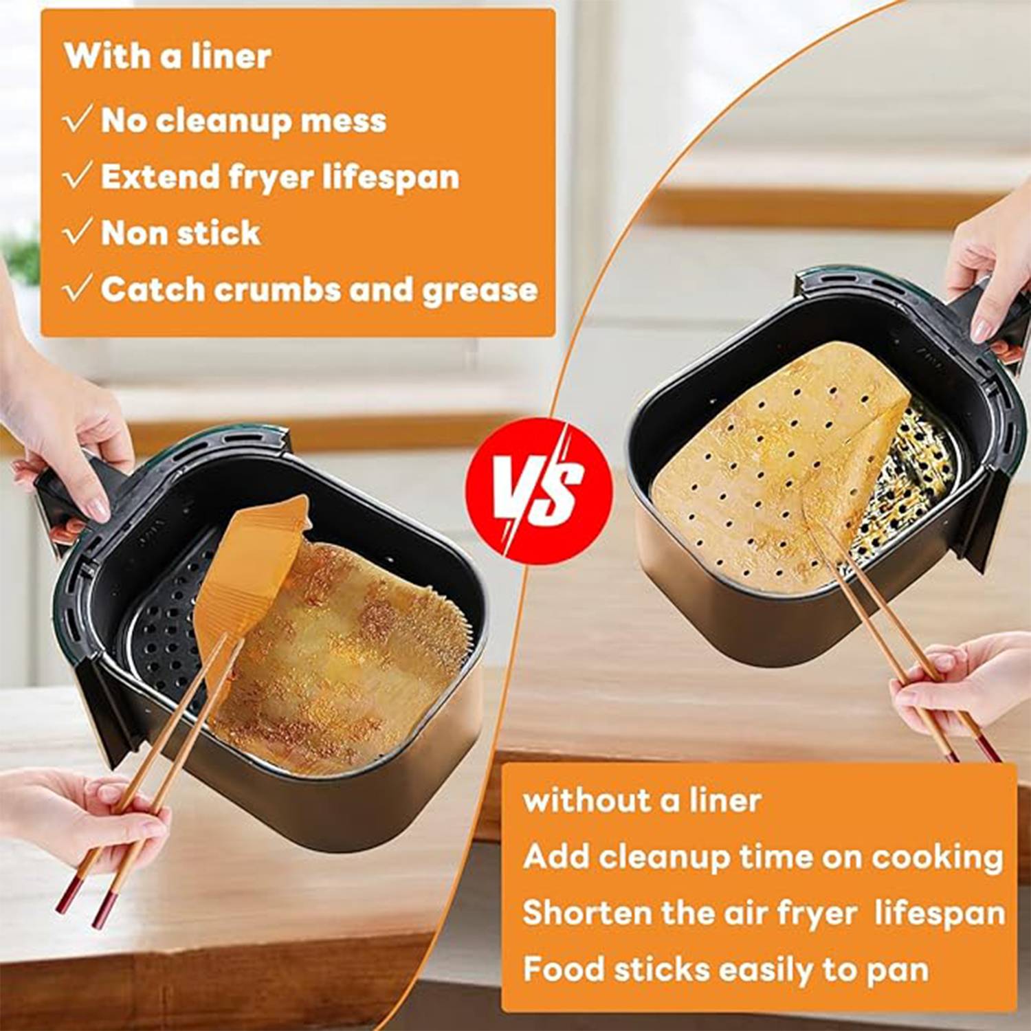 Disposable Rectangular Air Fryer Paper 4
