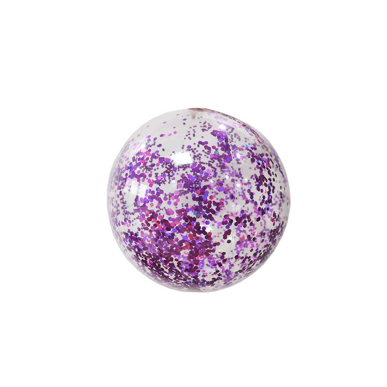 16/24in PVC Inflatable Beach Ball - Transparent Glitter Toy 14
