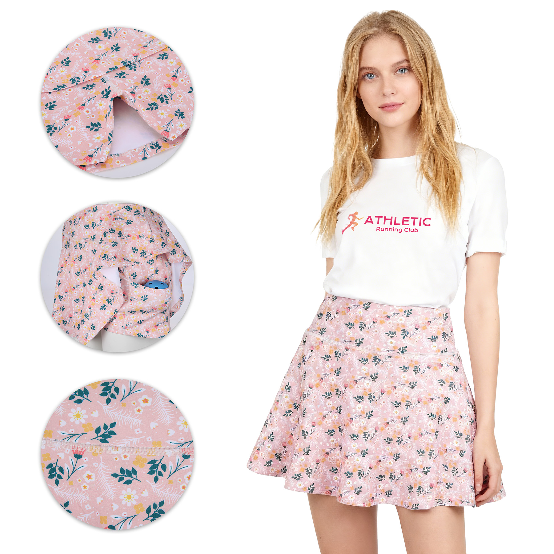 Women's High Waisted Pleated Tennis & Golf Skirt With Built-In Shorts 6