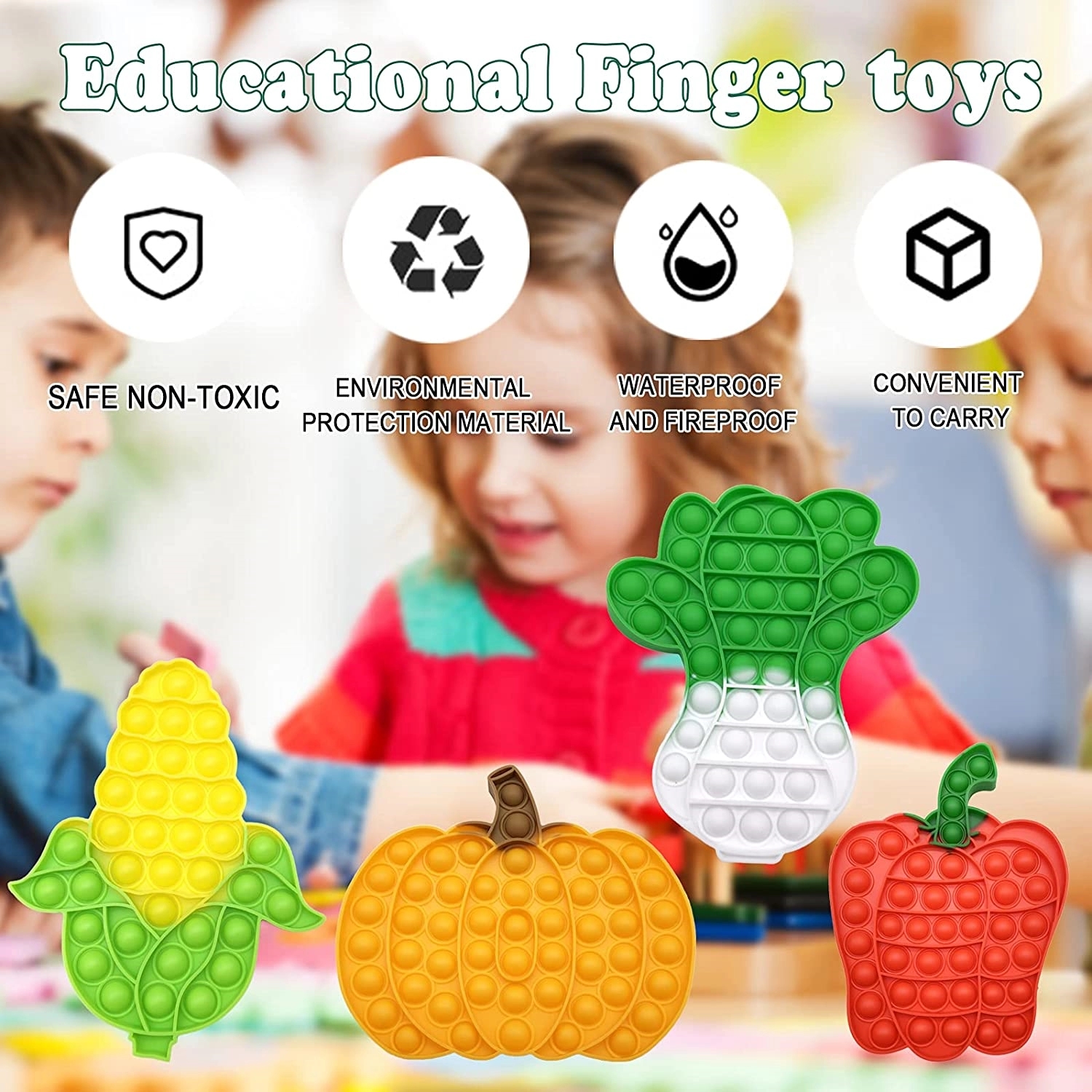 Push Bubble Pops Fidget Sensory Antistress Kids Toy 2
