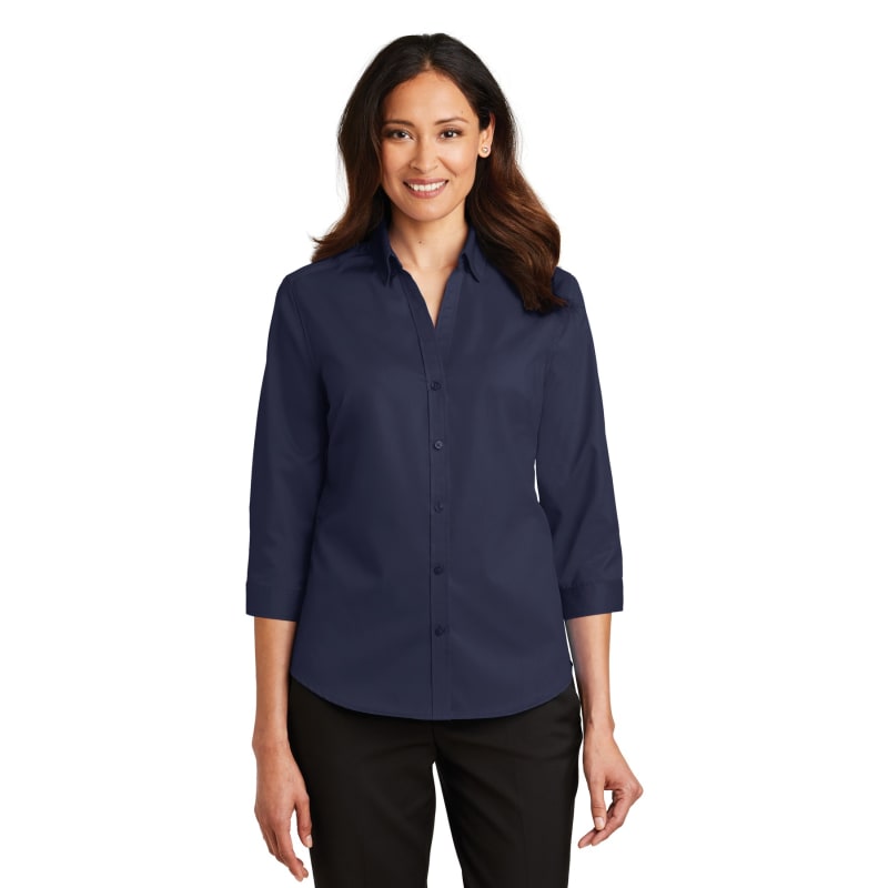 Port Authority Ladies 3/4-Sleeve SuperPro Twill Shirt. 23
